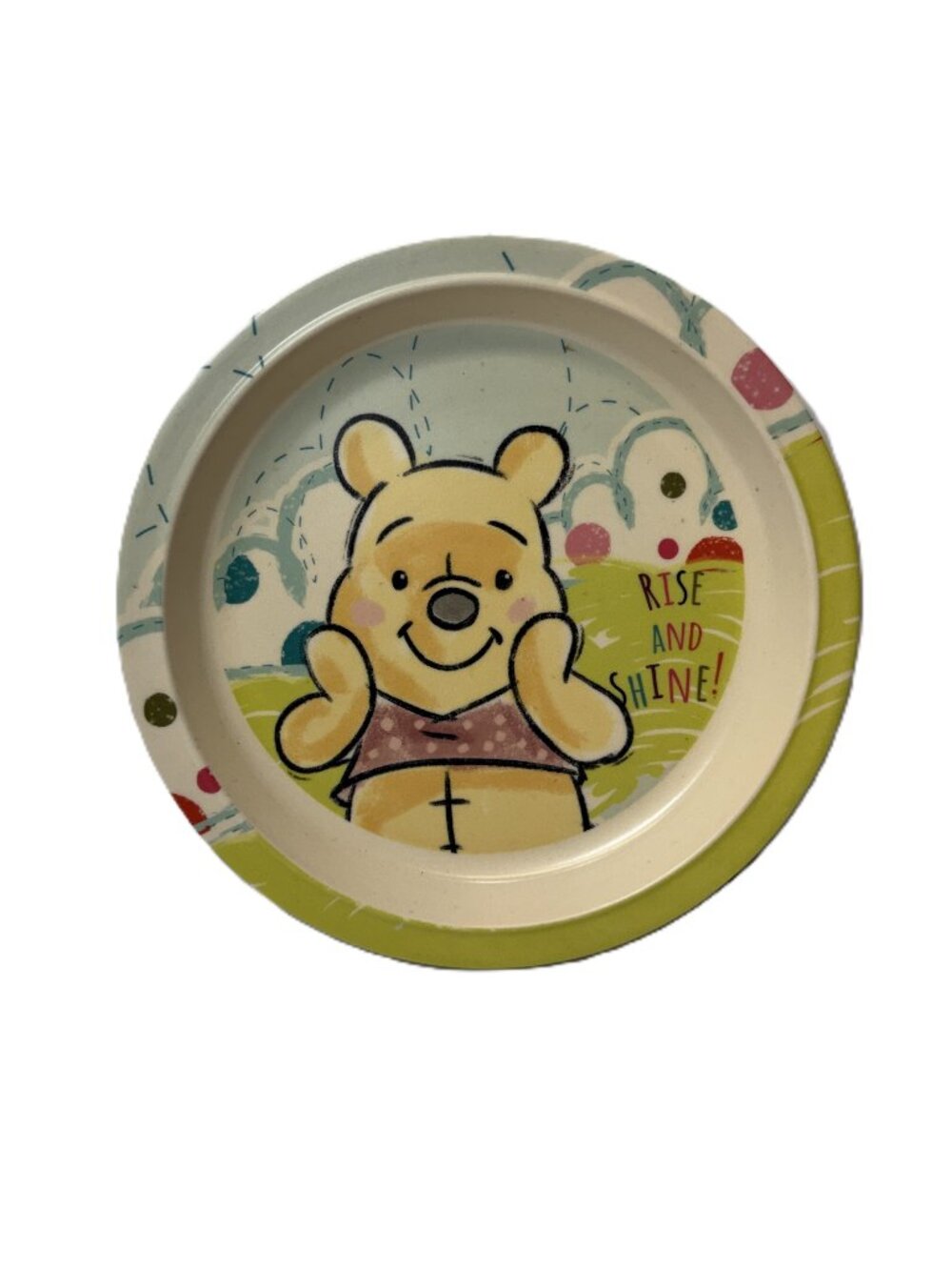 Disney Winnie the Pooh eco style toddler plate 8 inch
